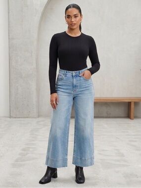 Wash Lab Wide Leg Jeans